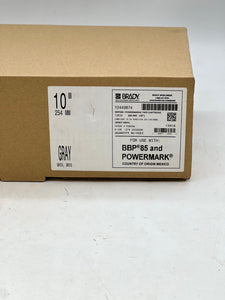 Brady 13616 Gray All Weather Permanent Adhesive Vinyl Label Tape, 10"x50' (New)