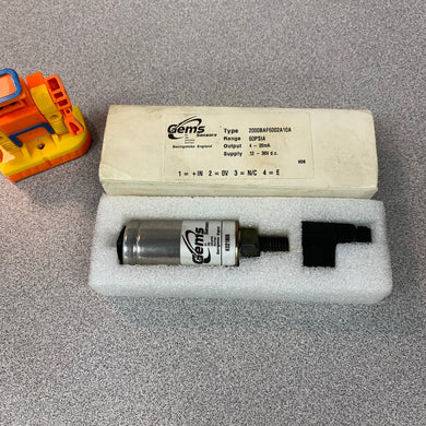 Gems Sensors 2000BAF6002A10A Pressure Transducer, 0-60 PSIG (New)