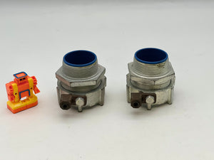 Thomas & Betts 5337GR 2" Liquidtight Conduit Connector, Alum., Straight *Lot of (2)* (No Box)