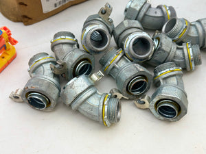 Eaton Crouse-Hinds LT10045G 45Deg Liquidtight Connect w/ Ground 1" *Box of (10)* (New)