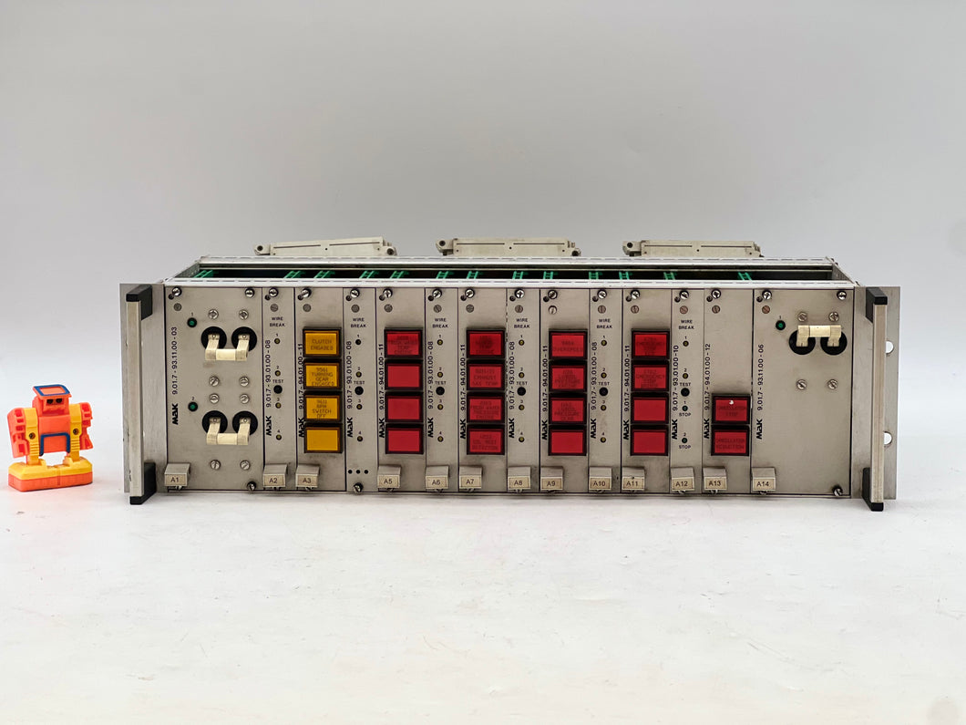 MaK Caterpillar 1.00.7-36.21.00-62 PCB Card Rack, No Back Enclosure Cover (Used)