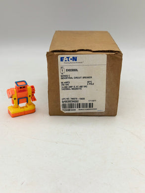 Eaton Cutler-Hammer EHD3060L Ser.C Circuit Breaker, 60 Amps (New-Small Crack)