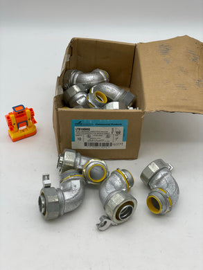 Cooper Crouse-Hinds LTB10090G 90Deg. Grounding Conn. w/ Insul. Throat *Box of (10)* (New)