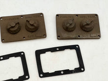 Load image into Gallery viewer, Pauluhn INX8002B 2-Gang Brass Rotary Switch Box Cover *Lot of (3)* (Used)