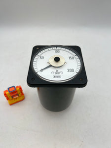 Crompton 077-218A-QQWW-C6 AC Kilowatts Meter 0-200KW *Lot of (3)* (Used)
