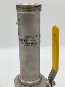 MMC Model "B" Tank Gauging Station Vapor Lock, 2" 150 Class Ball Valve, 316 SS No Cap (Used)