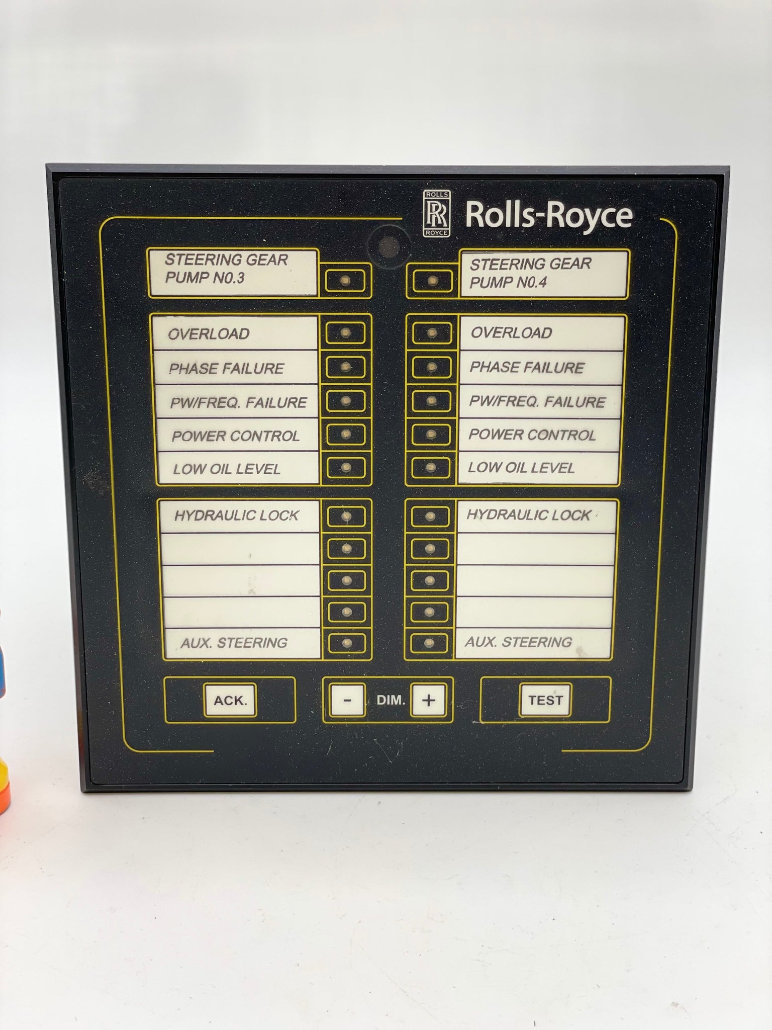 hydraulic lock alarm in steering gear Rolls Royce Marine AS02-0120-003 Steering Gear Control Panel (Not Test – Gulf Asset Recovery