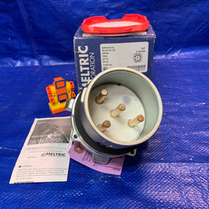 Meltric 39-98153-K04-4X Inlet/Plug, DR150, 3P+G, 480VAC, Type 4x (Open Box)