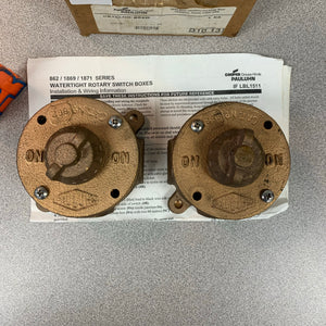 Pauluhn 862B Surface Mount Brass Watertight Switch Unit Housing Only *Box of (2)* (Open Box)