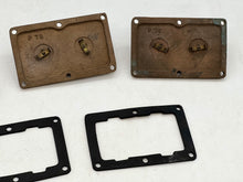 Load image into Gallery viewer, Pauluhn INX8002B 2-Gang Brass Rotary Switch Box Cover *Lot of (3)* (Used)