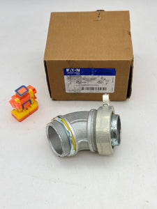 Eaton Crouse-Hinds LT20045G Liquidtight 45Deg. Connect w/ Ground Lug, 2" (New)