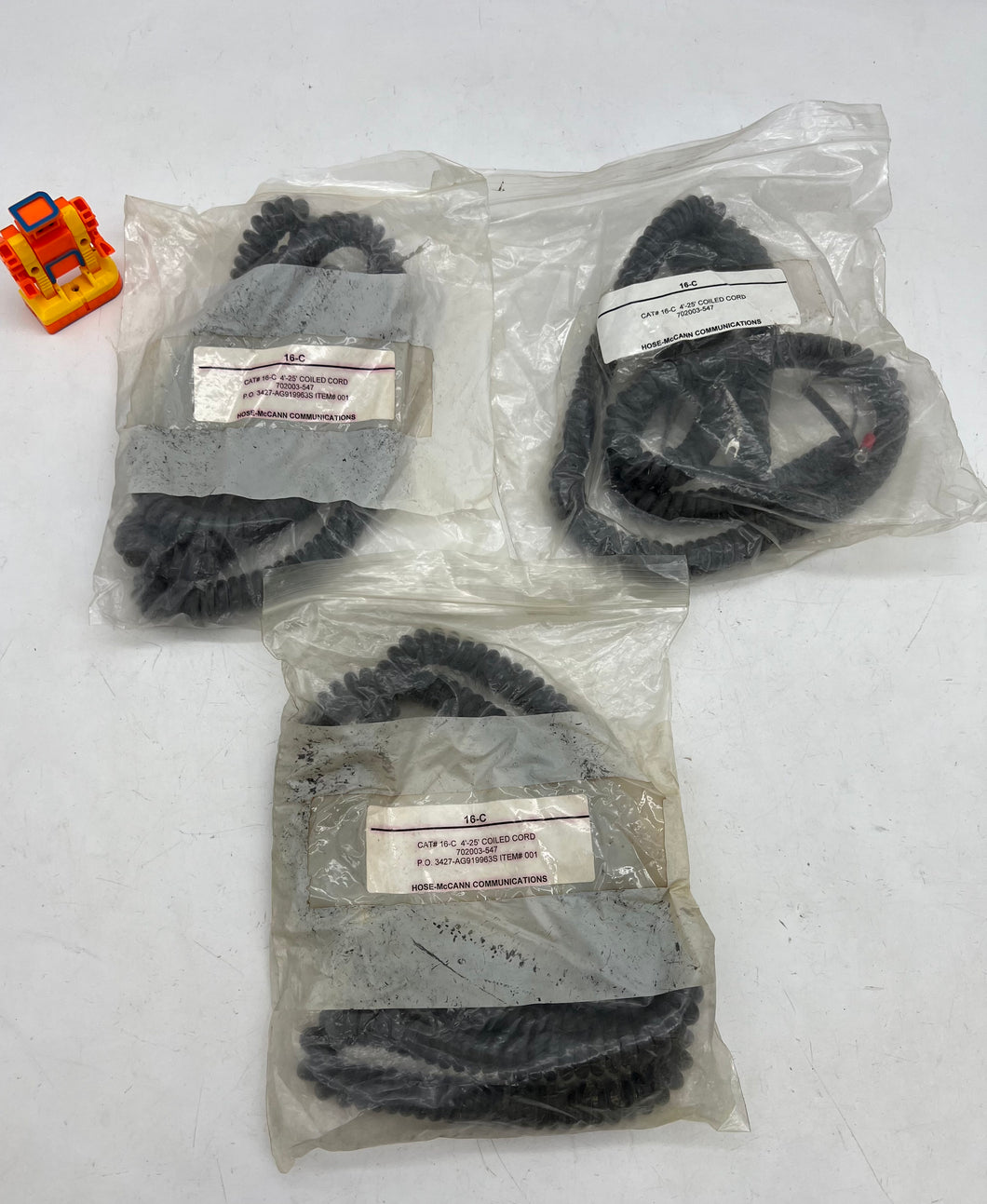Hose-McCann 702003-547 16-C 4'-25' Coiled Cord *Lot of (3)* (Open Box)