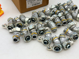 Eaton Crouse-Hinds LT5045G 45Deg Liquidtight Connect w/ Ground, 1/2" *Box of (25)* (New)