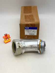 Eaton Crouse-Hinds LT25045G 45Deg Liquidtight Connect w/ Ground Lug, 2-1/2" (New)