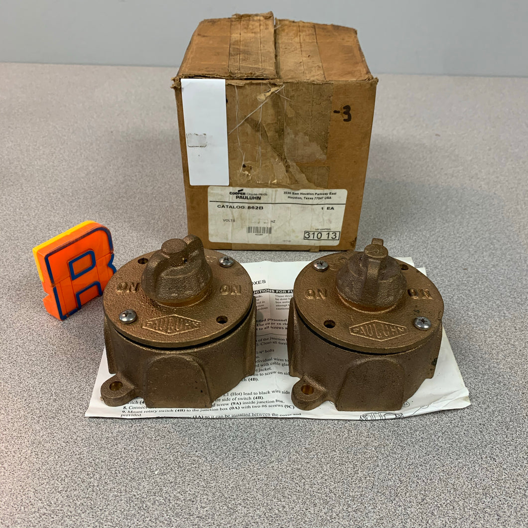 Pauluhn 862B Surface Mount Brass Watertight Switch Unit Housing Only *Box of (2)* (Open Box)