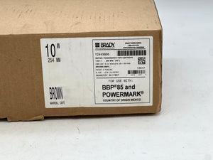Brady 13617 Brown All Weather Permanent Adhesive Vinyl Label Tape, 10"x50' (New)