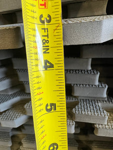 Interlocking 1/2" Rubber Foam Floor Mats, Gray, 17'-10.5"x19'-10.5", 356SF w/ (4) Extra (Used)