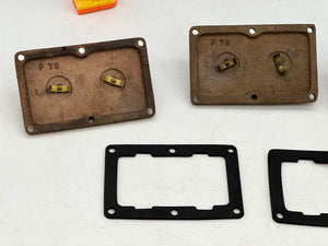 Pauluhn INX8002B 2-Gang Brass Rotary Switch Box Cover *Lot of (3)* (Used)