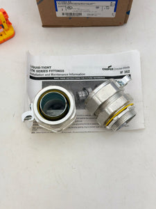 Eaton Crouse-Hinds LT150G-SA Liquidtight Straight Connect w/ Grounding Lug, 1-1/2" (New)