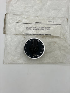 Hose-McCann (HMC) 1-C-STP 12 STA Selector Switch w/ Knob, Dial Plate (Used)