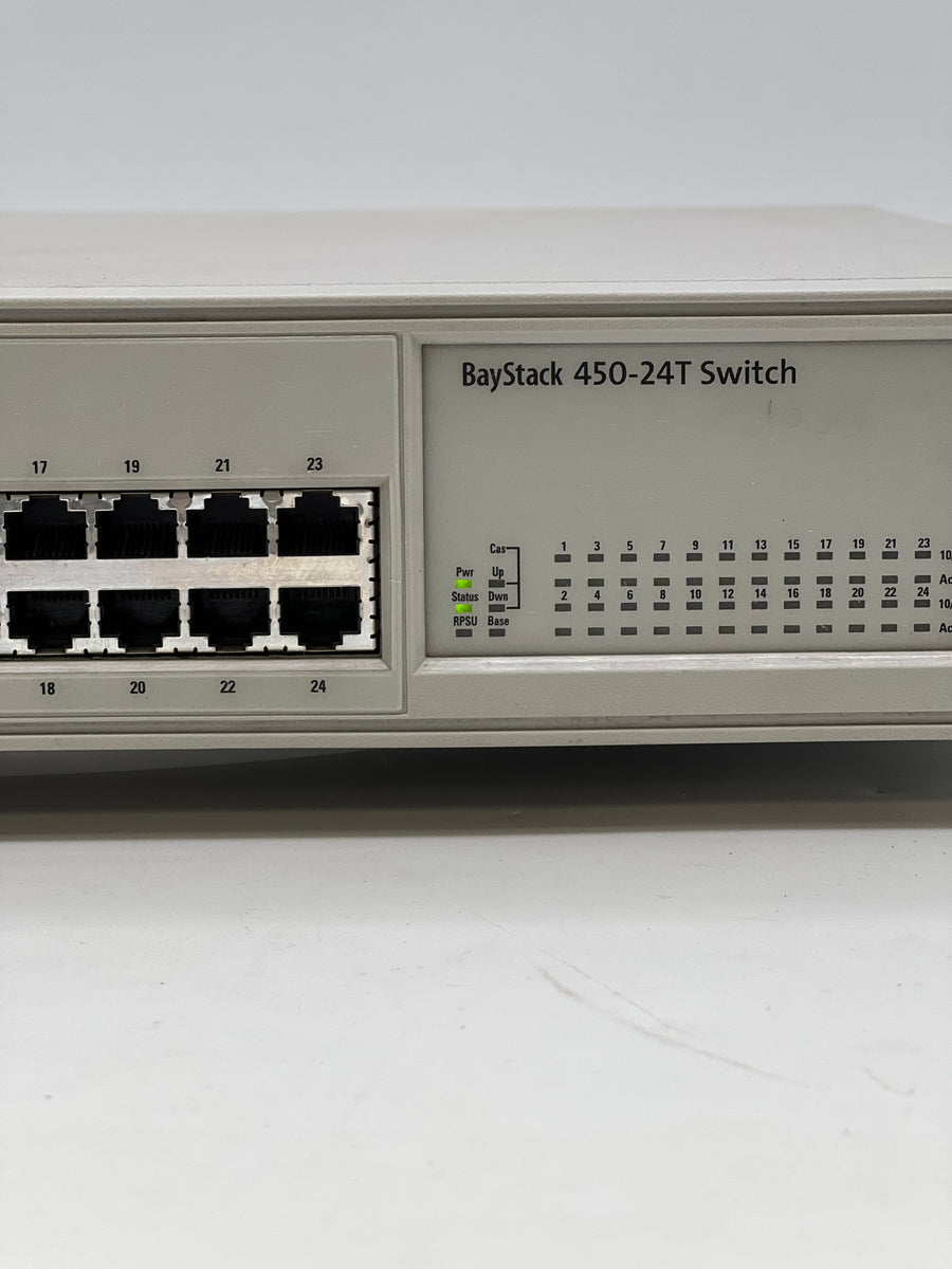 Baystack Nortel BayStack 450-24T 24 Port Network Switch (Used) – Gulf Asset Recovery