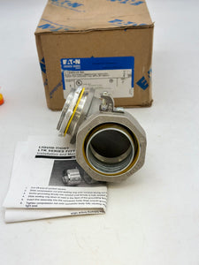 Eaton Crouse-Hinds LT20090G-SA Liquidtight Straight Connect w/ Ground Lug, 2" (New)