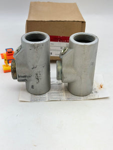 Eaton Crouse-Hinds EYS51 Vertical/Horiz. Female Condulet Sealing Fitting 1-1/2" *Box of (2)* (New)