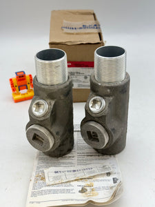 Eaton Crouse-Hinds EYS56-SA Vertical/Horiz. Male/Female Sealing Fitting 1-1/2" *Box of (2)* (New)