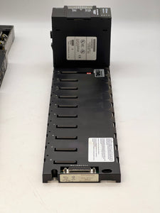 GE Fanuc PLC Assy Series 90-30 30W Power Supply w/ (10) Slot Base, (9) Modules (Not Tested)