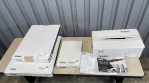 Kohler 6411-3-0 Indio Undercoun., Offset Sink 3-Holes, Color: White, Acc. Included (Open Box) *Enamel Damage*