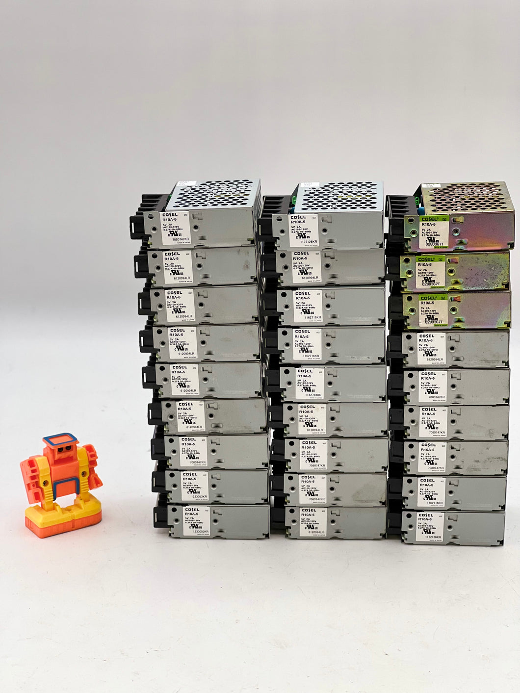 Cosel R10A-5 AC-DC Power Supply In: 100-120VAC Out: 5VDC 2A *Lot of (27)* (Used)