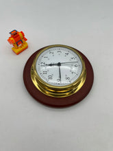 Load image into Gallery viewer, Hanseatic Instruments Marine Wall Clock on Wood (Used)
