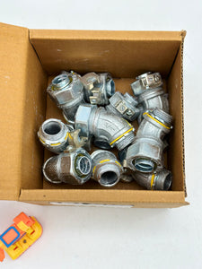 Eaton Crouse-Hinds LT7545G Liquidtight 3/4" 45Deg w/ Ground *Box of (10)* (New)