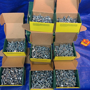 Dottie MB381 3/8” x 1” Hex Head Tap Bolts, Zinc Plated, *Lot of (800) Bolts* (Open Box)