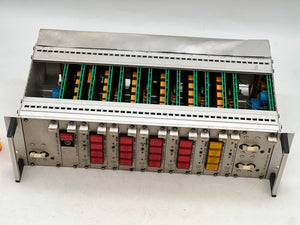 MaK Caterpillar 1.00.7-36.21.00-62 PCB Card Rack, Missing (1) Red Button Cap (Used)