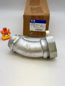Eaton Crouse-Hinds LT25045G 45Deg Liquidtight Connect w/ Ground Lug, 2-1/2" (New)