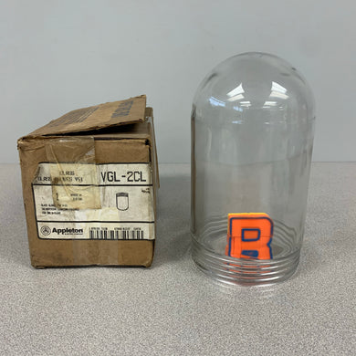 Appleton VGL-2CL Clear Glass Globes for V-51 Fluorescent Lighting Fixtures, 150-300W (Open Box)