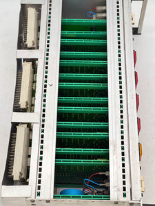 MaK Caterpillar 1.00.7-36.21.00-62 PCB Card Rack, Missing (1) Red Button Cap (Used)