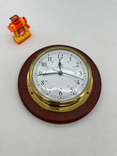 Load image into Gallery viewer, Hanseatic Instruments Marine Wall Clock on Wood (Used)